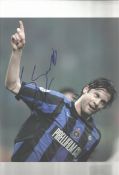 Santi Solari in Inter Milan strip signed colour 12x8 photo. Good condition