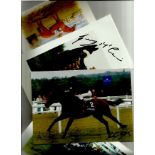 Horse racing collection consisting of 6 signed colour photos of varying sizes signed by Willie