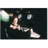 Full colour signed photo of Klaus Maria Brandauer, who played Maximilian Largo in “Never Say Never