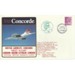 Concorde London-Grand Cayman-London First Flight dated 16th October 1984. Good condition