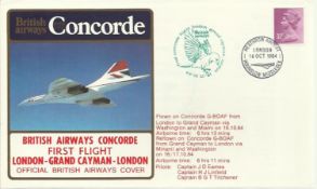 Concorde London-Grand Cayman-London First Flight dated 16th October 1984. Good condition