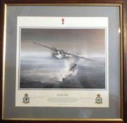 John Cruickshank VC & Artist D Cameron signed farmed and mounted print Artic Cat comm. The attack on