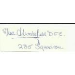 P/O H K Wakefield DFC, Small clipped signature signed by Battle of Britain veteran P/O H K Wakefield