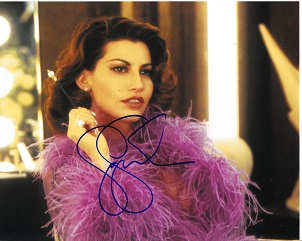 Gina Gershon 10x8 c photo of Gina from Showgirls, signed by her in NYC Good condition