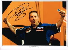 Phil 'The Power' Taylor Hand Signed 16 X 12 Photo Good Condition