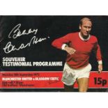 Bobby Charlton signed Testimonial Programme. 1972 Souvenir Testimonial programme for Bobby
