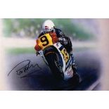 Ron Haslam Rider Hand Signed 12 X 8 Good Condition