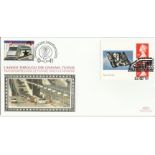 Benham official Channel Tunnel FDC CH0110X Chunnel Flags & Ens M/S 22/10. Good condition