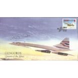 Peter Baker signed Concorde Queen of the Skies Internetstamps cover. Numbered 36 of 125. Good