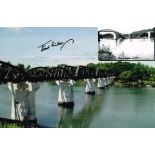 Fred Seiker Bridge On The River Kwai Pow Hand Signed 12 X 8 Good Condition