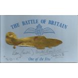 Wing Commander Ken Mackenzie, Blue Battle of Britain card signed by Battle of Britain ace Wing