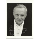 Anthony Hopkins signed 7x5 b/w photo. Slight smudge. Good condition