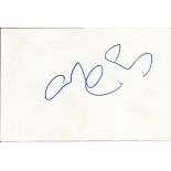 Amy Adams signature on index card. Good condition.