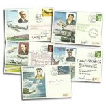 Historic Aviators VIP signed covers in RAF Album. 40+ of the covers signed by those depicted on