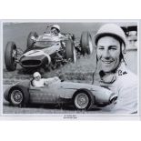 Stirling Moss British Motor Racing Legend Hand Signed 12 X 9 Montage Good Condition