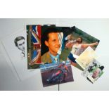 Sport collection Signed photos of Vinnie Jones (small), Helmut Halle x 2, Geoff Capes. Shane Parker,