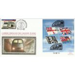 Benham official Channel Tunnel FDC CH0110X Chunnel Flags & Ens M/S 22/10. Good condition