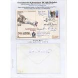 Cdr Bob Thelen VF-24 Fighter Ace USS Belleau Wood & Hans Herrmann KC bomber Ace Signed RAF Little