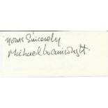 P/O Michael Wainwright, Small clipped signature signed by Battle of Britain veteran P/O Michael