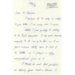 Sqn Ldr C.E.J. Baines, Handwritten and signed letter by Battle of Britain veteran Sqn Ldr C.E.J.