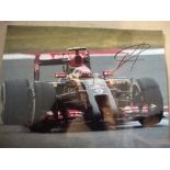 Paster Maldenado Formula One Motor Racing driver personally signed 16x12 photo