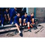 England 1966 Liverpool Squad Members Signed By 4 Milne Callaghan-Hunt And Byrne 12 X 8 Very Nice