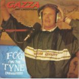 Paul Gascoigne & Lindisfarne signed record. 7" single for the song Fog On The Tyne autographed by