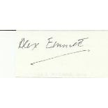 F/O W.A.C. Emmett, Small clipped signature signed by Battle of Britain veteran F/O W.A.C. Emmett, 25