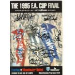 Multi-signed FA Cup Final programme. 1995 FA Cup Final programme, Everton v Manchester United.