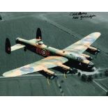Dick Starkey Lancaster Bomber Pilot Hand Signed 10 X 8 Good Condition