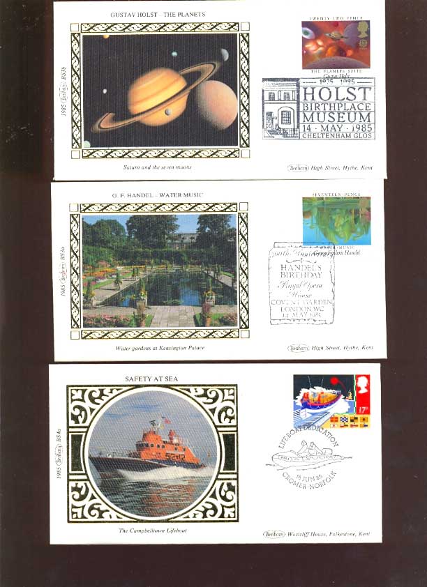 Benham Small Silk FDC 1983/85 Collection of 30+ FDCs inc 1983 River Fishes set, London to Brighton - Image 2 of 2