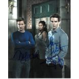 Being Human 8x10 c photo of the Being Human cast, signed by Sam Witwer, Meagan Rath and Sam