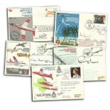 RAF Co-Ordinated covers in RAF album. 32 VIP signed covers some with multiple autographs, some