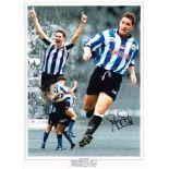 David Hirst Sheffield Wednesday Legend Hand Signed 16 X 12 Montage Good Condition