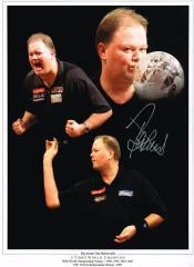 Raymond Van Barneveld World Champion Hand Signed 16 X 12 Montage Good Condition