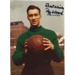 Ray Wood autographed photo. 16cm x 22cm colour photograph autographed by Munich Air Disaster