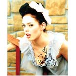 Rose McGowan 8x10 c photo of Rose, star of Charmed, signed by her at Sundance Film Festival Good