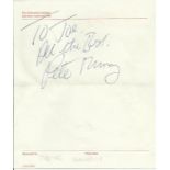 Pete Murray signed page. Dedicated to Joe. Good condition.
