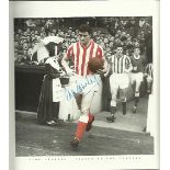 Charlie Hurley autographed photo. 24cm x 24cm colourised black and white print photo signed by