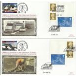 Benham official Channel Tunnel FDC CH0304 Hello Bklt C/Tunnel Pair 4/3. Good condition