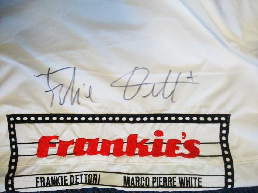 Frankie Dettori autographed silk breeches 1. Unusual piece of horse racing memorabilia. These are - Image 2 of 2