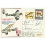 Rare Polish Battle of Britain pilots signed RAF cover! C48 Spitfire Exchange cover signed by