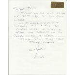 P/O Kenneth Lee, Handwritten and signed letter by Battle of Britain veteran P/O Kenneth Lee, 501 Sqn