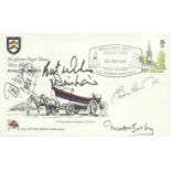 Sir Matt Busby, George Best, Dennis Law & Bobby Charlton signed 1980 RNLI cover. Good condition £