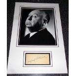 Alfred Hitchcock A 10" x 8" photo in a double 3D mount to an overall size of 28cm x 43cm, together