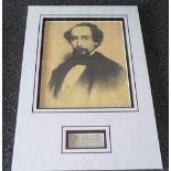 Charles Dickens A 10" x 8" image in a double 3D mount to an overall size of 28cm x 40cm, together
