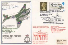 ACM Sir Basil Embry Signed RAF Leeming Introduction of D H Mosquito into Service FDC. He reached the