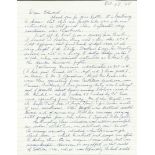 P/O Henry A Sprague Two page handwritten and signed letter by Canadian Battle of Britain veteran P/O