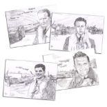 Collection of Battle of Britain signed prints A complete set of 32 signed lithographic prints. (