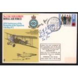 Fritz Pipping and Max Inn signed RAFM No 2(AC) squadron 60th anniversary of the formation of the